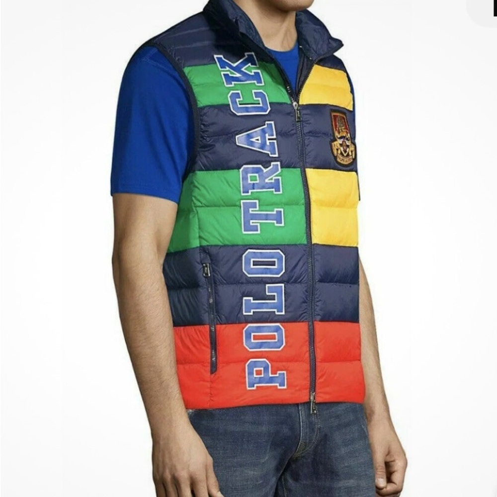 Ralph Lauren Colorful Green and Yellow Puffer Vest